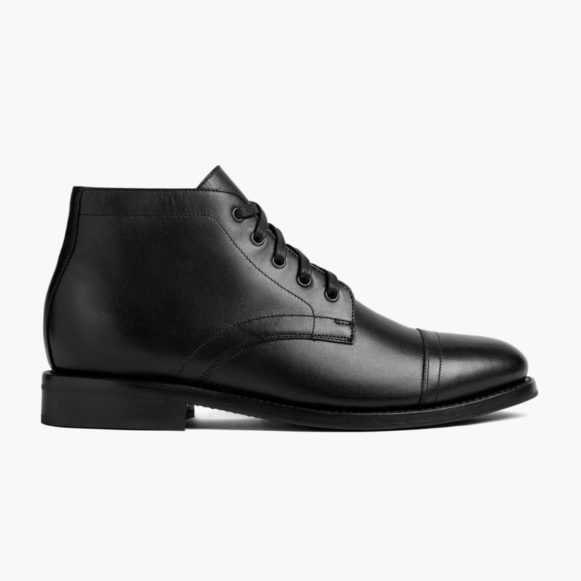 Cadet Black Leather Boots