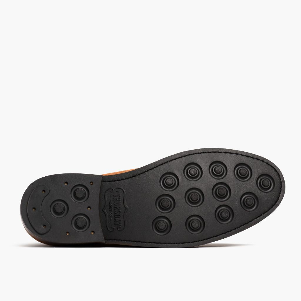 High-Traction Rubber Outsole & Lug Tread Pattern on Duke Honey Suede Leather Boots