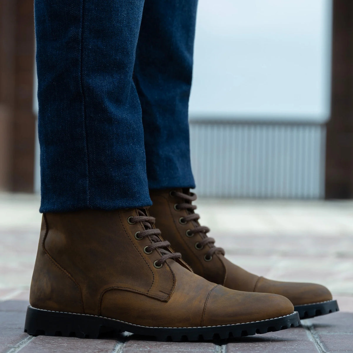 Styled On-Foot Perspective Demonstrating Ankle Fit & Silhouette on Model