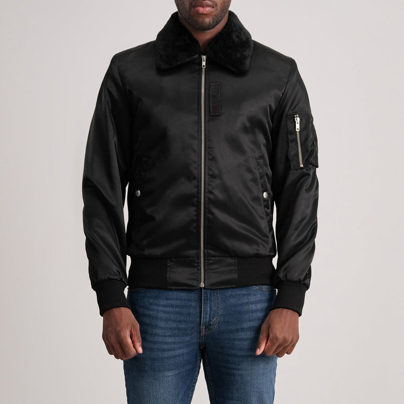 Clyde B-1-5 Black Bomber Jacket