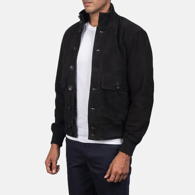 Eaton Leather Bomber Jacket