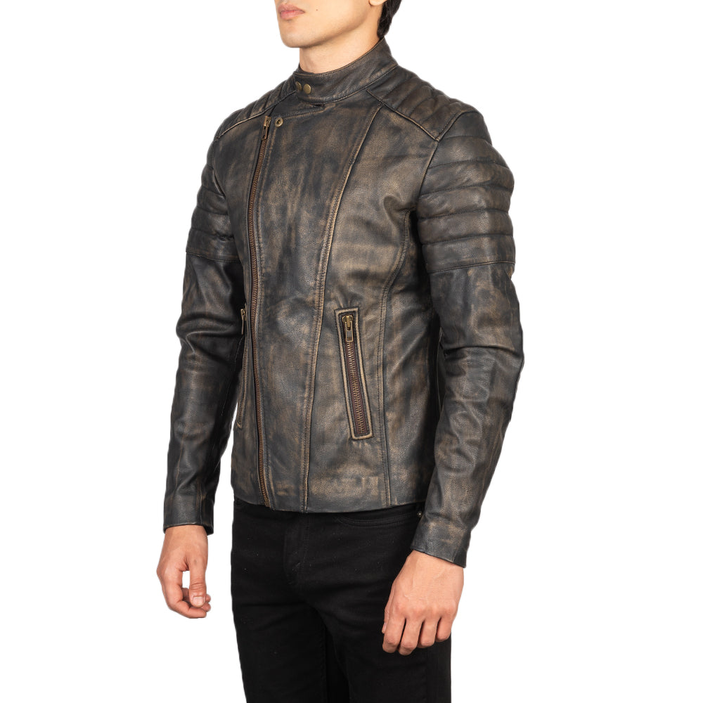 Faisor Mocha Biker Jacket – alternate product view 2