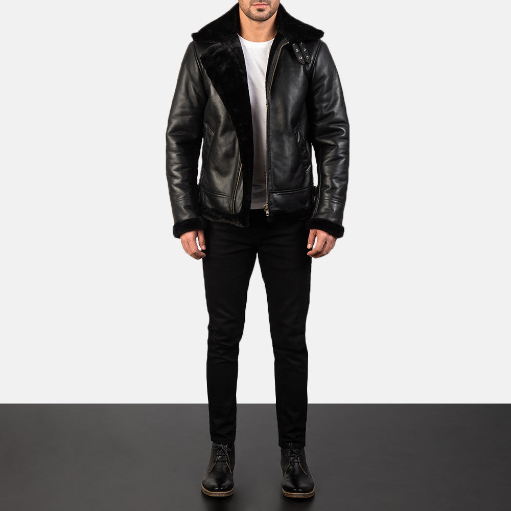Francis B-3 Black Bomber Jacket – alternate product view 3