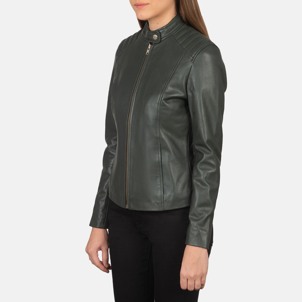Kelsee Leather Biker Jacket – alternate product view 2