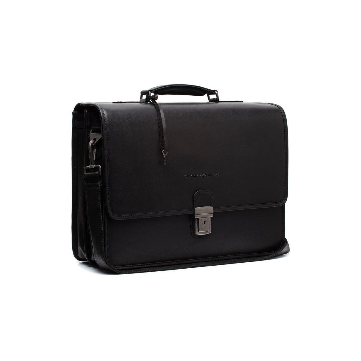 Glenwood Full-Grain Leather Briefcase in Classic 100% Full-Grain Leather - Full Exterior Front Profile View | Buy Online