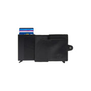 Baldwin Full-Grain Leather Card Holder - Structured Side Profile Showing Gusset Depth &amp; Expansion Capacity
