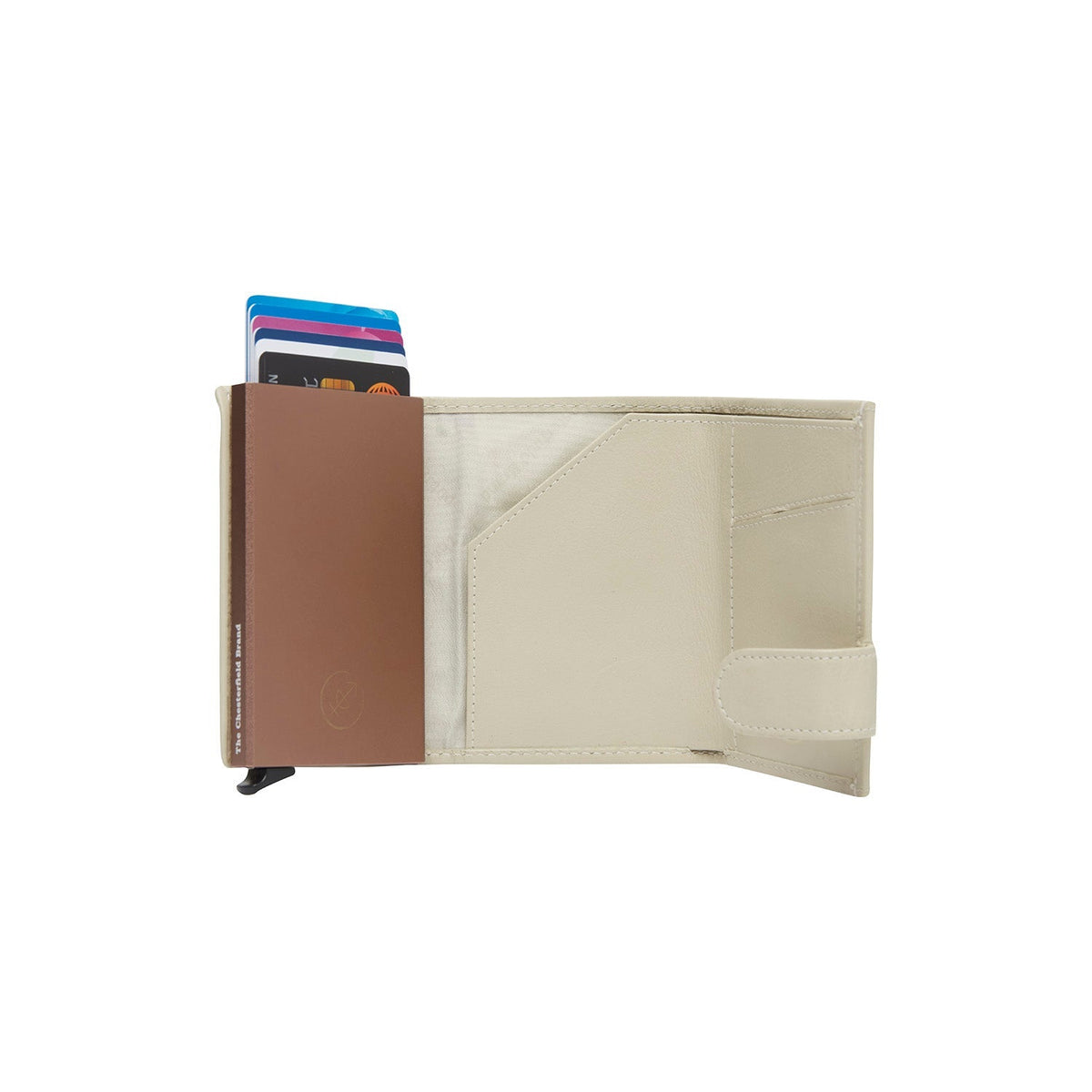 
Sabana Full-Grain Leather Card Holder - Structured Side Profile Showing Gusset Depth & Expansion Capacity