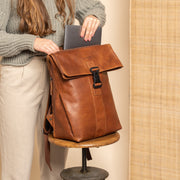 Savona Full-Grain Leather Laptop Backpack – alternate product view 3