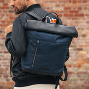 
Bornholm Full-Grain Leather Roll-top Backpack – alternate product view 2