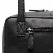 
Fenno Full-Grain Leather Shoulder Bag - Structured Side Profile Showing Gusset Depth & Expansion Capacity