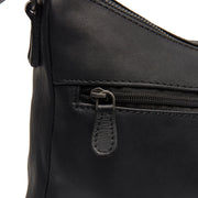 
Tivra Full-Grain Leather Shoulder Bag - Structured Side Profile Showing Gusset Depth & Expansion Capacity