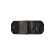 Solid Antique Brass Hardware &amp; Heavy-Duty Dual Zipper Detail on Newton Full-Grain Leather Wallet