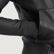 Luna Hooded Leather Bomber Jacket – alternate product view 6