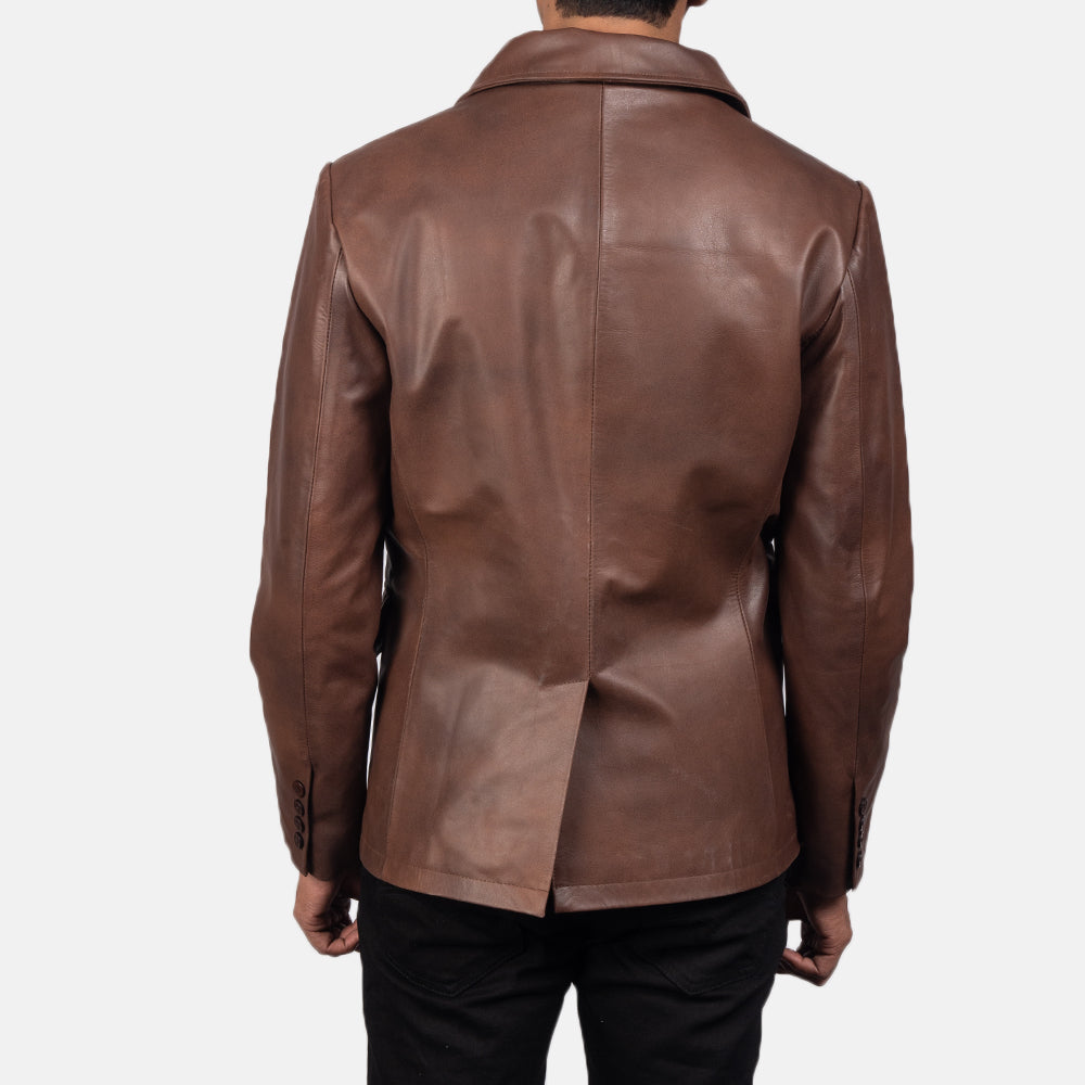 Authentic Cowhide Leather with Pull-up Finish Grain Texture & Heavy-Duty Seam Stitching Detail